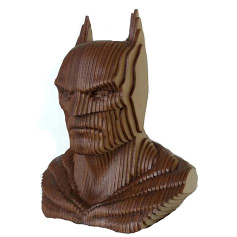 Laser Cut Batman Head Sculpture Wooden Art Dxf File Free Download