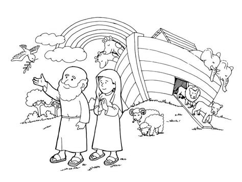 Black And White Drawing Of Biblical Story Noah And The Arc Freelancer