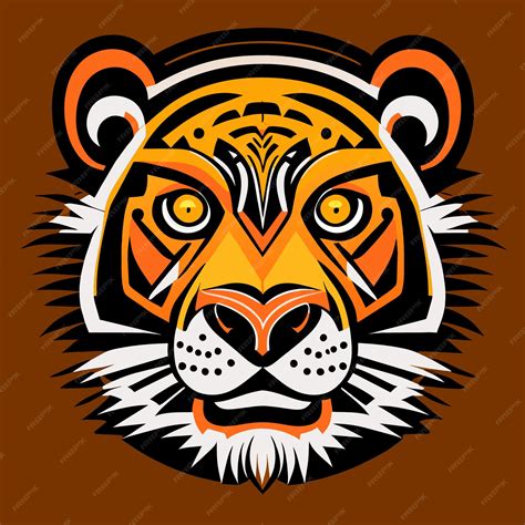 Premium Vector Bold Tiger Face Tattoo Design