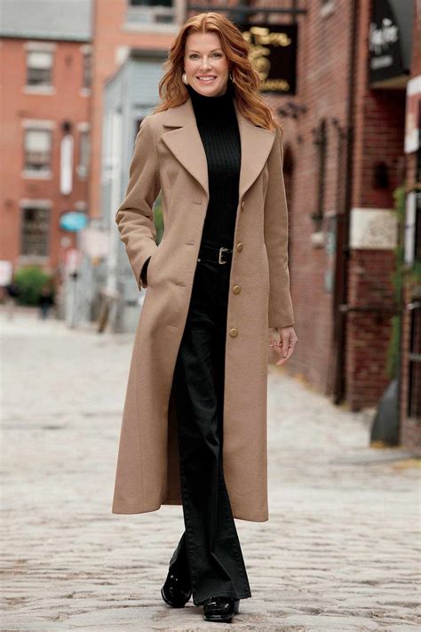 Classic Long Wool Coat Womens Chadwicks Fashion Long Wool Coat