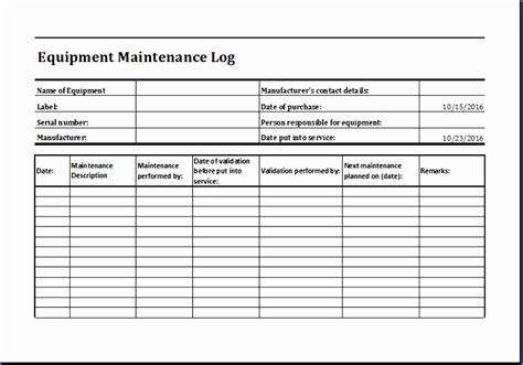 22+ work order form template; Excel Machine Maintenance Report Format - FREE 11+ Sample ...