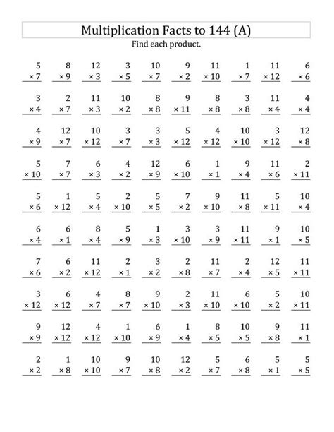 7th Grade Math Worksheets Multiplication Learning Printable