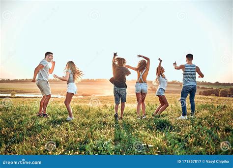 Group Of Happy Young People Enjoying Summer Vacation Stock Image