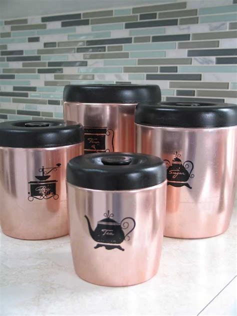 Vintage West Bend Copper Canister Set Copper Canisters Vintage