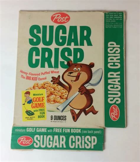 1960s Sugar Crisp Cereal Box W Sugar Bear Post 40000 Picclick