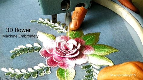 3d Flower Embroidery Design Machine Embroidery Straight Stitch