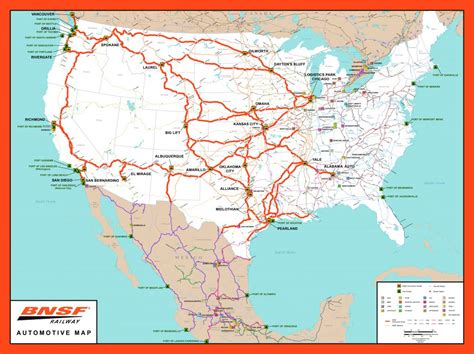 Rail Network Maps Bnsf Texas Weigh Stations Map Printable Maps