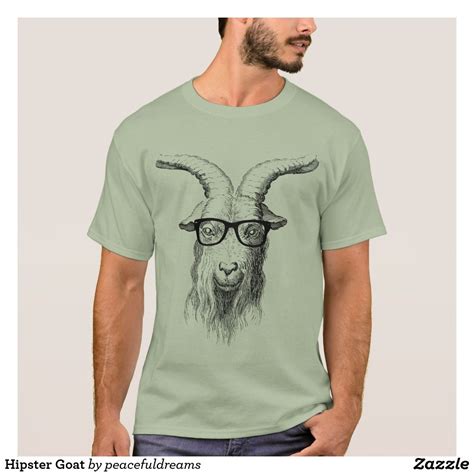 Hipster Goat T Shirt Goat Tshirt T Shirt Mens Tshirts