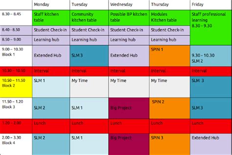 School Time Table Format In Excel Free Download School Timetable
