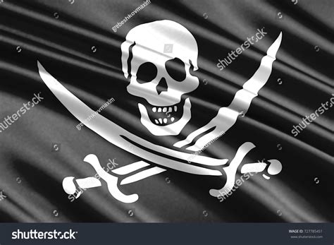 Waving Pirate Flag Stock Illustration 727785451 Shutterstock