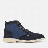Blue Suede Lace Up Boots