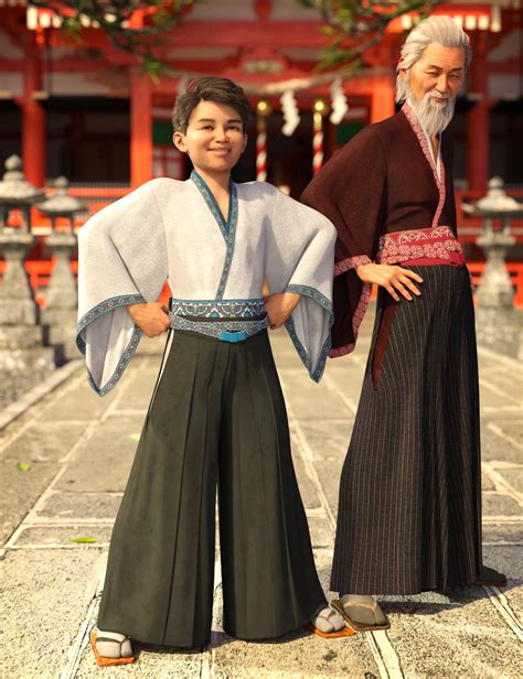 Dforce Hakama And Kimono Outfit Textures 2024 Free Daz 3d Models