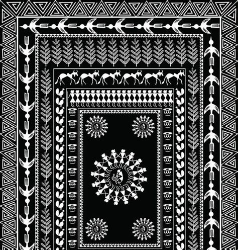Warli Painting Images Black And White Download Free Mock Up