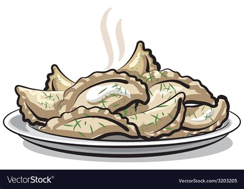 Dumplings Royalty Free Vector Image Vectorstock