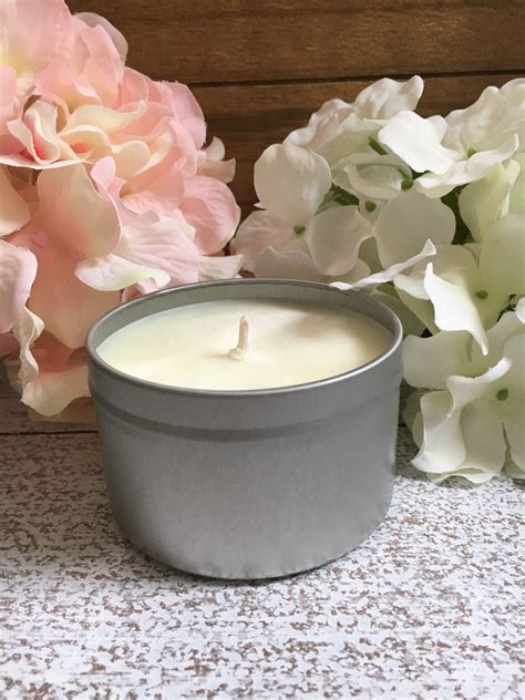 8 Oz Soy Candle Tin Scented Soy Candles Handmade In Boston Etsy