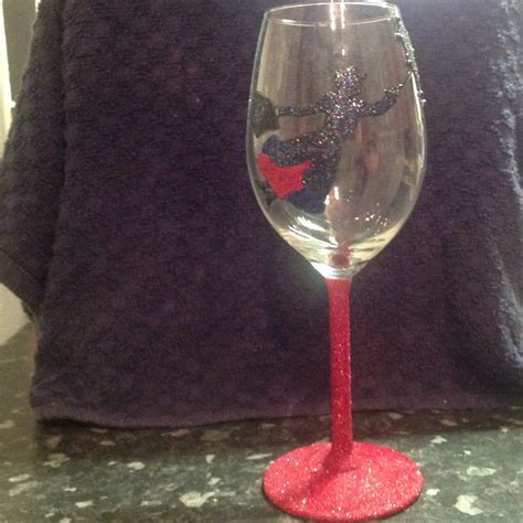 Large White Wine Glass Featuring Mary Poppins Wine Glass Glass