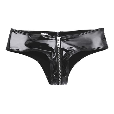sexy sissy women latex brief wet look short panties lingerie bikini underwear picture 18 of 40