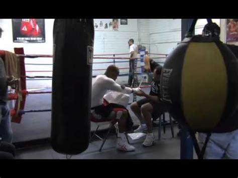 Bernard Hopkins Gets His Gloves Taped Up Youtube