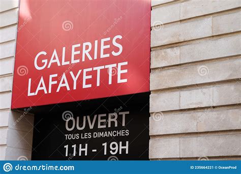 Galeries Lafayette Logo Text And Brand Sign Upmarket French Department