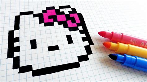 Handmade Pixel Art How To Draw Hello Kitty Pixelart Youtube