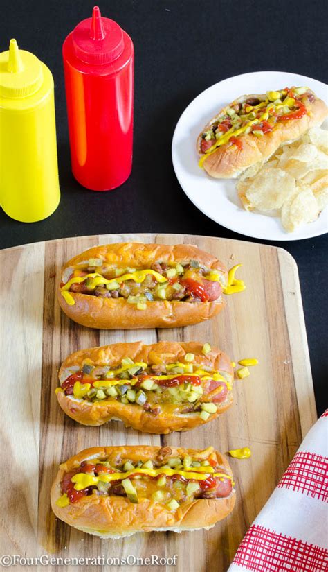 In truth, you can find hot dog packages containing eight hot dogs to match with the buns, but by far the more popular is the ten pack in the states. Mom's loaded baked hot dogs - Four Generations One Roof