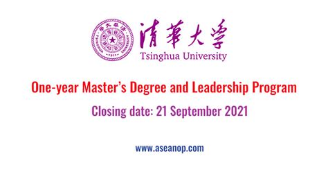 Fully Funded One Year Masters Degree And Leadership Program At