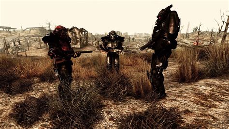 Fallout 3 Npc Battle Enclave Soldiers Vs Brotherhood Knights Vs