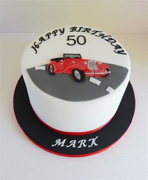 Vintage Classic Car 50th Birthday Cake Decorated Cake Cakesdecor