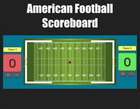 American Football Scoreboard Esl Kids Games