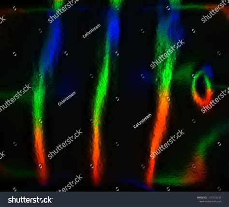 Holographic Iridescent Surface Wrinkled Foil Pastel Stock Photo