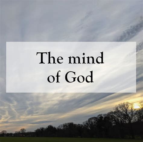 0034 The Mind Of God