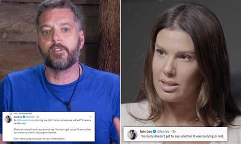 rebekah vardy is slammed by iain lee for denying she bullied him on i m a celebrity nation online