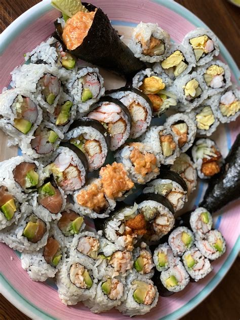 Homemade Sushi Platter For Three Rfood