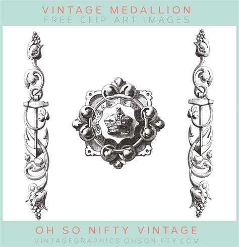 Free Clip Art Vintage Ornamental Medallion And More Oh So Nifty