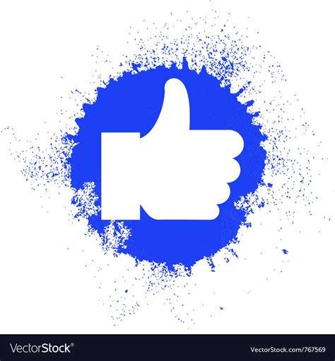 Facebook Like Logo Royalty Free Vector Image Vectorstock