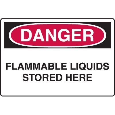 Danger Signs Flammable Liquids Stored Here Seton