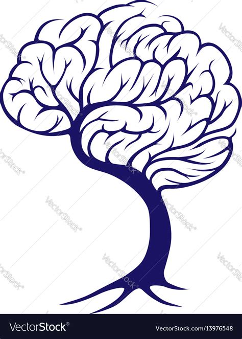 Tree Brain Royalty Free Vector Image Vectorstock