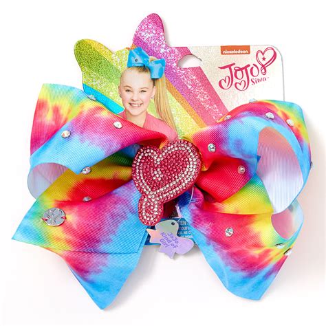 Jojo Siwa Kind Of Girl Tie Dye Large Signature Hair Bow Claires Us