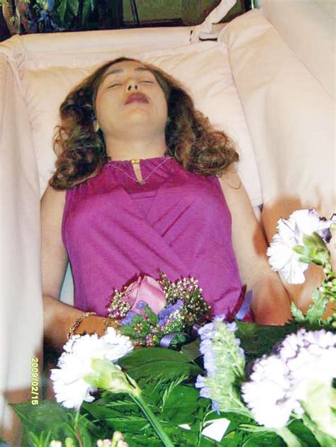 An American Woman In Her Open Casket During Her Funeral