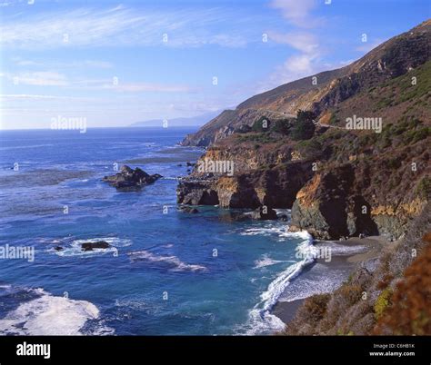 Coastal View From Pacific Highway 1 Big Sur California United States
