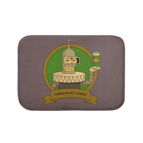 To Beer Or Not To Beer Bender Edition Bath Mat Enrico Cerianis