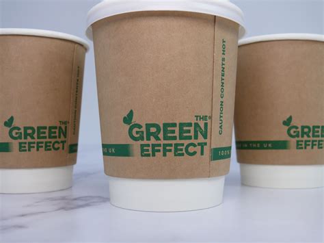 Green Effect Biodegradable And Recyclable Cups Made To Hold Hot Drinks