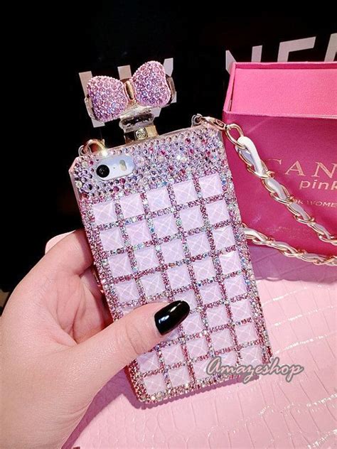 Perfume Bottle Luxury Bling Rhinestones Crystals Pink By Amazeshop 27
