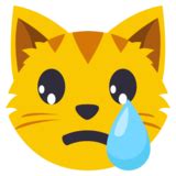 Looking for more sad crying cat face clipart, like crying face emoji png,crying face png,cat face png. Crying Cat Face Emoji on JoyPixels 3.1