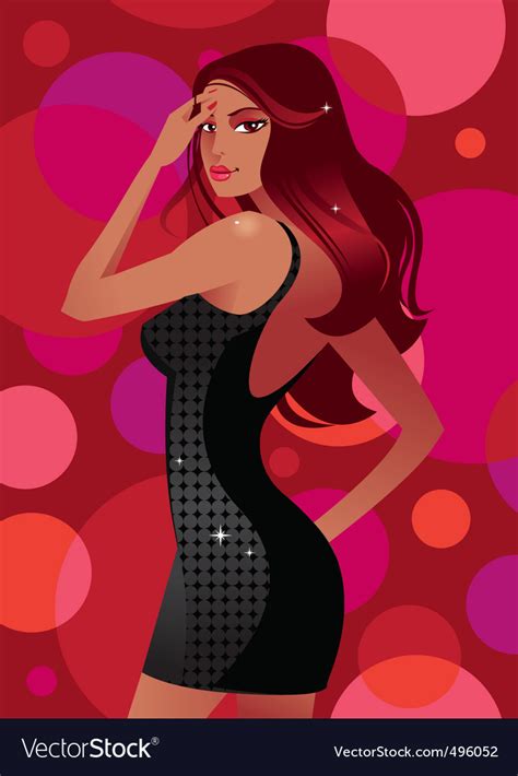Glamour Girl Royalty Free Vector Image Vectorstock