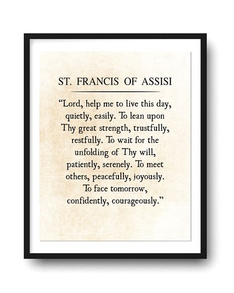 St Francis Of Assisi Prayer Quote Art Print Lord Help Me To Etsy