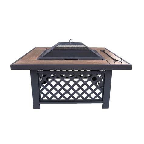Check spelling or type a new query. Garden Treasures 37.5-in W Black Steel Wood-Burning Fire ...