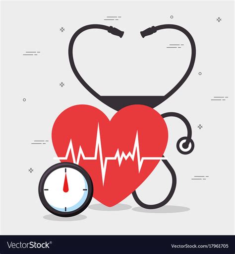 Healthy Heart Lifestyle Concept Design Royalty Free Vector