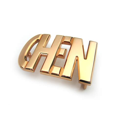 Fashion Custom Made 3d Letter Logo Metal Belt Buckle Fei Hong Five