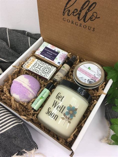 A get well soon gift shouldn't be something totally extravagant, but rather something simple and sweet that will cheer someone up. Get Well Soon Gift | Care Package | Feel Better | Surgery ...